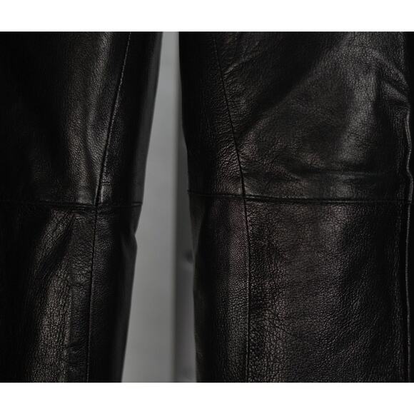 Santacroce Leather Pants IT 44, US S 2/4 Leather Laced Legs Retail $1295 - Picture 2 of 7